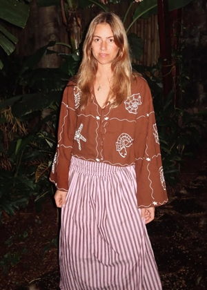 Seashell bluse Soft Brown Sissel Edelbo 